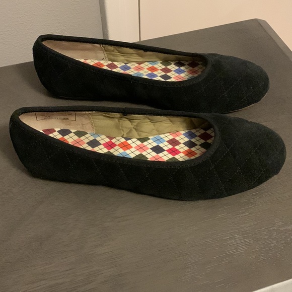 EUC-Lands End Black Suede Comfort Ballet Flat. Size 10. - Picture 3 of 4